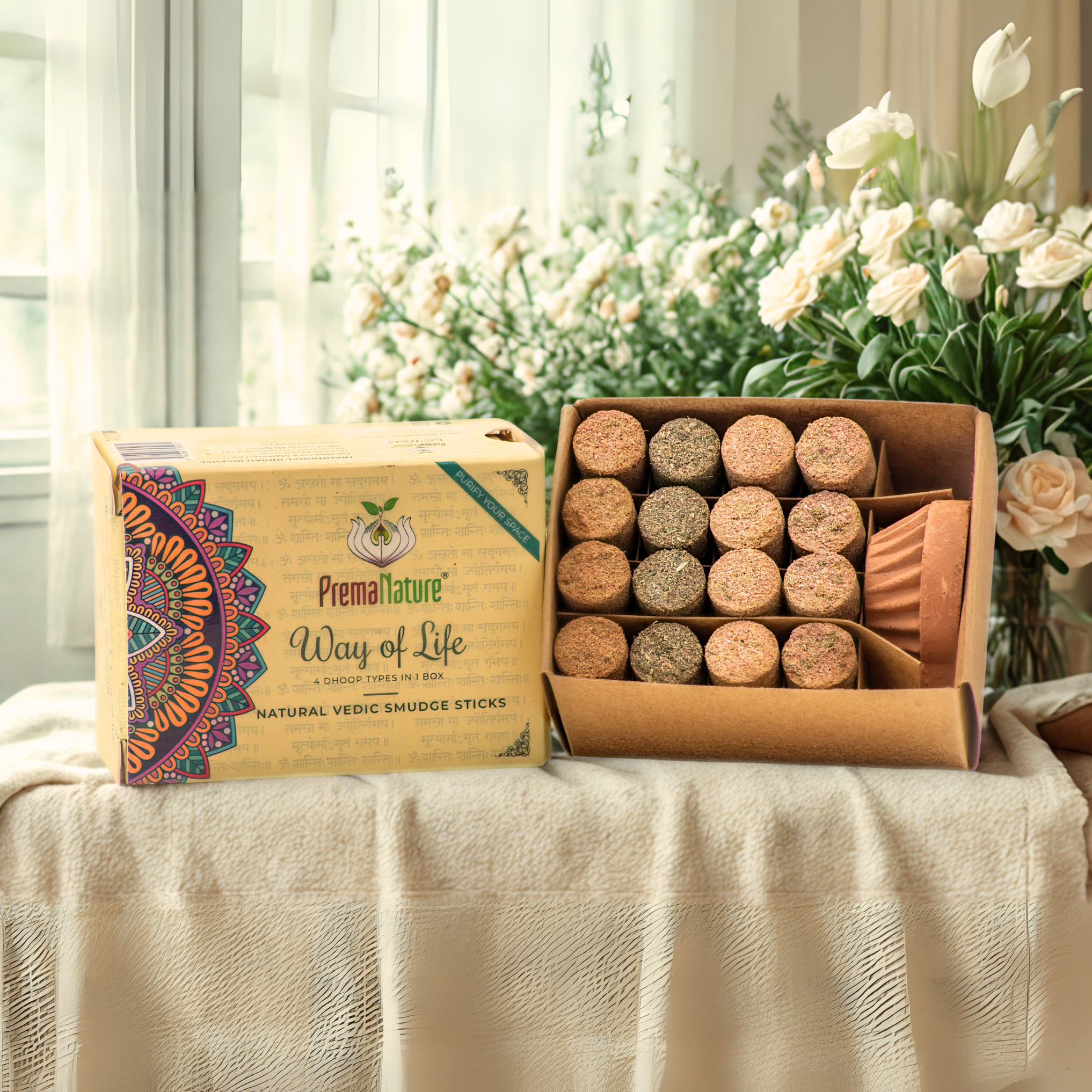 Way of Life dhoop (Oudh, Sandalwood, Patchouli, Vetiver, Ylang Ylang & Cinnamon)