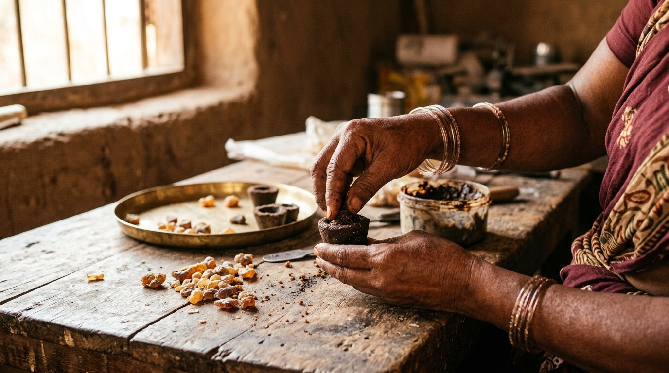 How Ashram-Made Sambrani Is Really Made — A Fair-Trade Story
