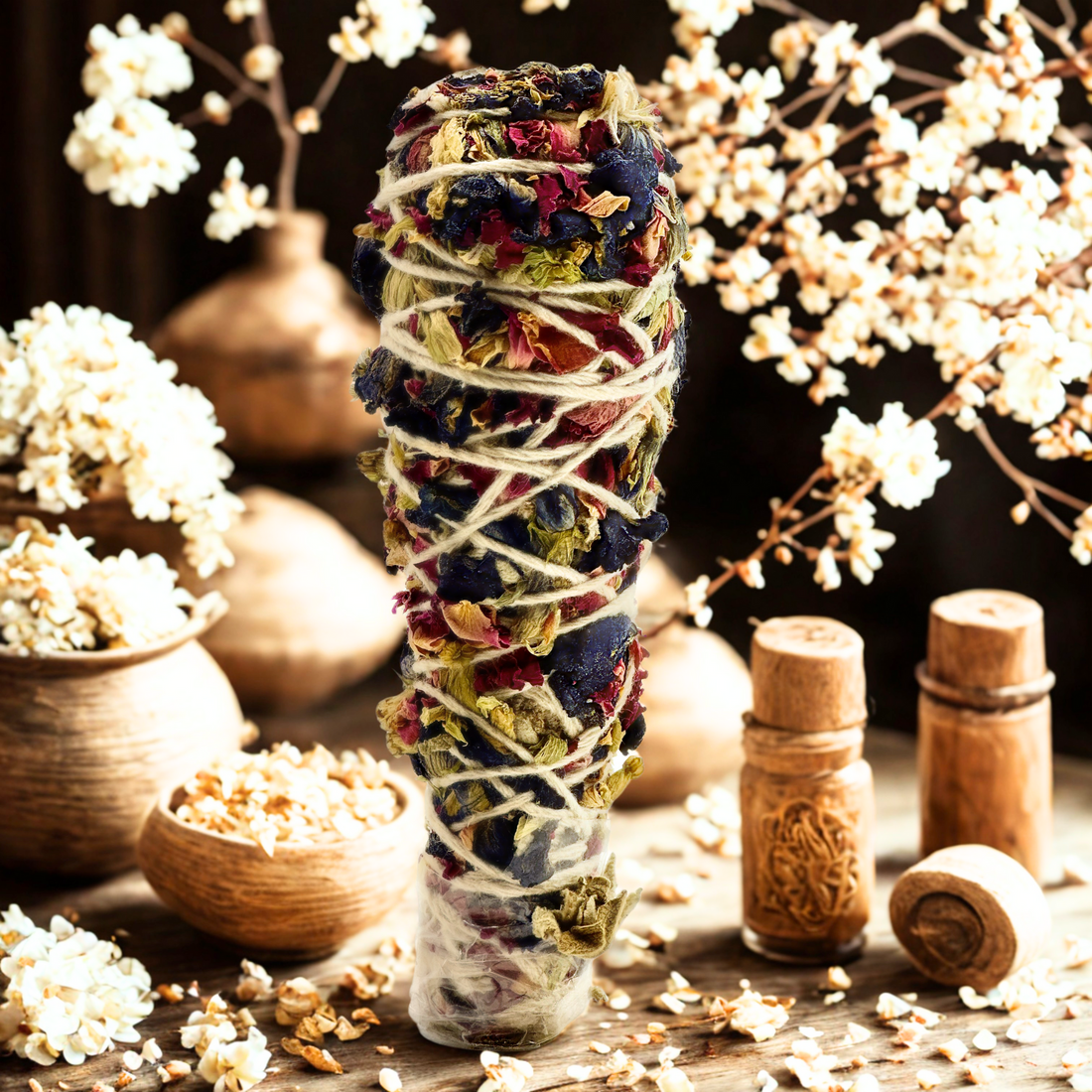 California White Sage, Blue Pea, Rose petals, Jasmine petals &amp; Loban (2-pack)