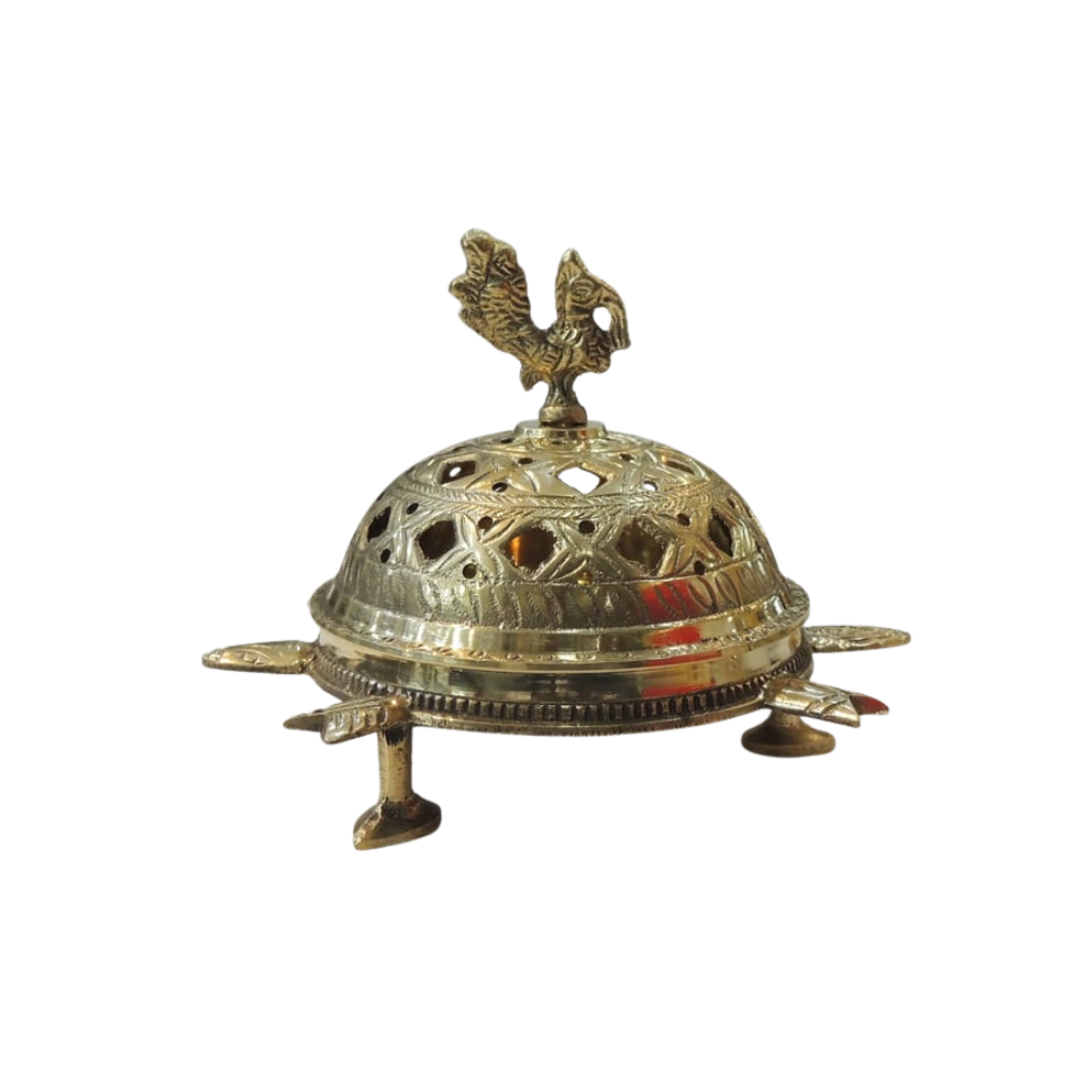 Brass Loban Dan (Sambrani Holder) — 5 inch
