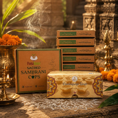 Complete Ritual Bundle — Lamps + Sambrani Cups
