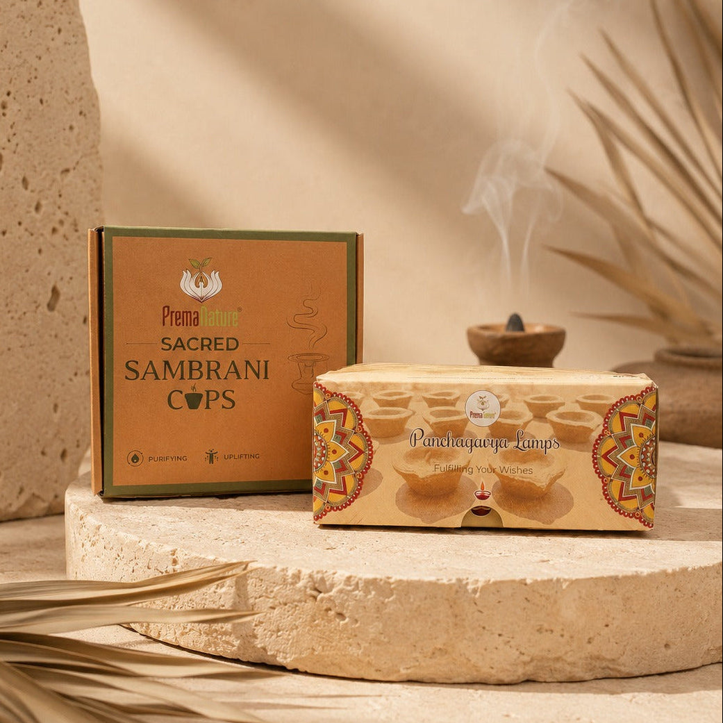Complete Ritual Bundle — Lamps + Sambrani Cups