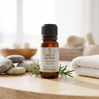 PremaNature Oakmoss essential oil 10 ml in amber bottle
