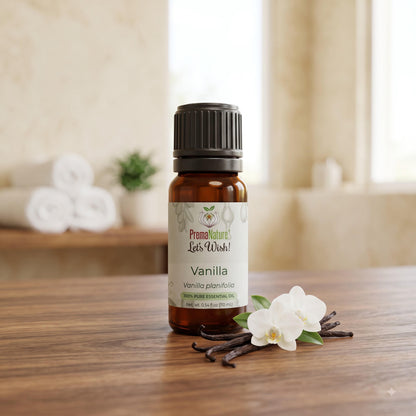 PremaNature Vanilla essential oil 10 ml in amber bottle