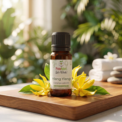 PremaNature Ylang Ylang essential oil 10 ml in amber bottle