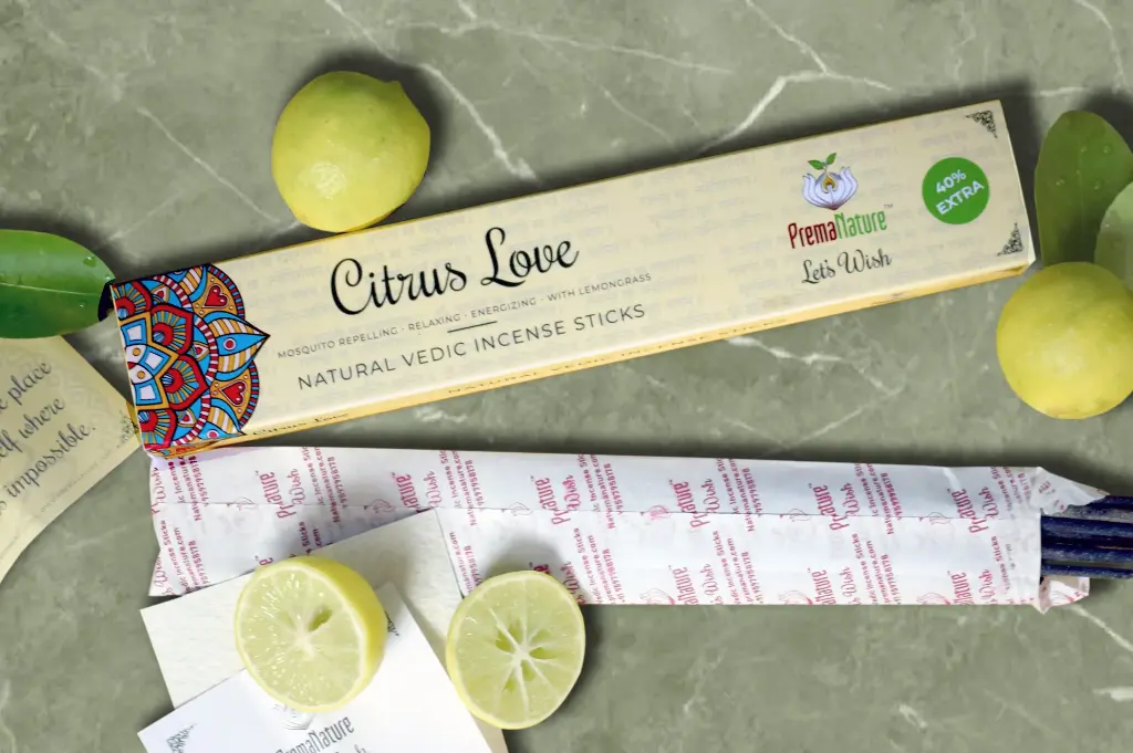 Citrus Love incense (Lemongrass - 34 pcs)